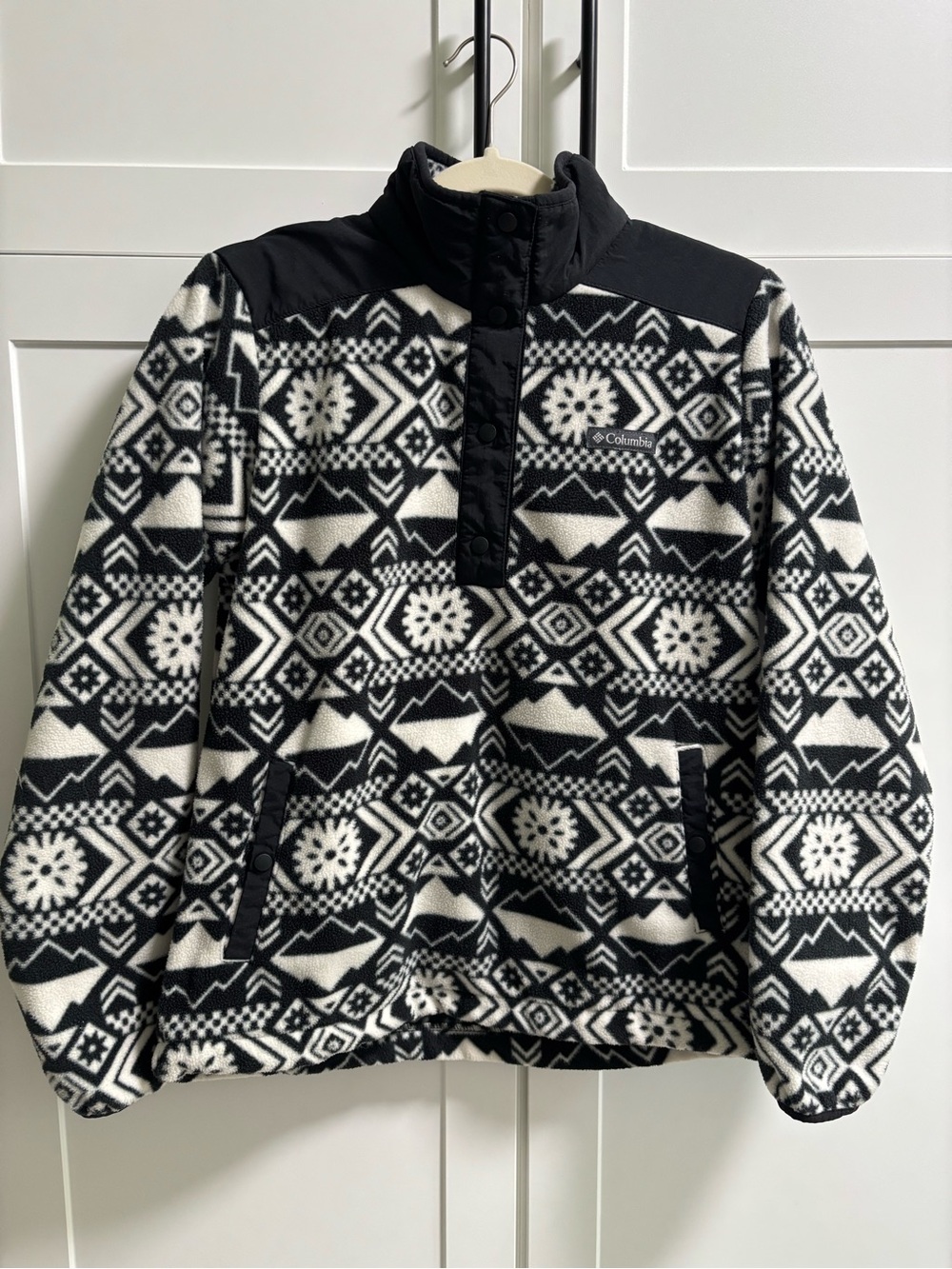 Columbia Helvetia Half-Snap Fleece Patterned Pullover - Size M